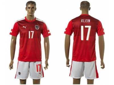 Austria #17 Klein Red Home Soccer Country Jersey