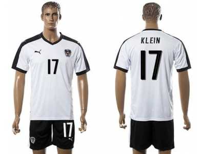Austria #17 Klein White Away Soccer Country Jersey