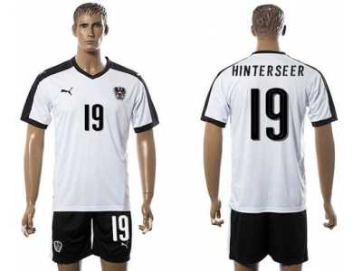 Austria #19 Hinterseer White Away Soccer Country Jersey