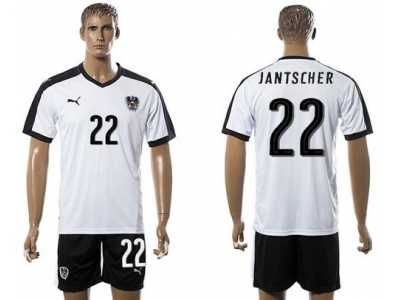 Austria #22 Jantscher White Away Soccer Country Jersey