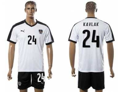 Austria #24 Kavlak White Away Soccer Country Jersey