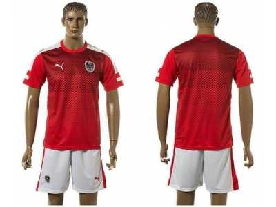 Austria Blank Red Home Soccer Country Jersey