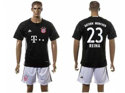 Bayern Munchen #23 Reina Goalkeeper Black Soccer Club Jersey