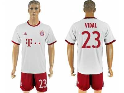 Bayern Munchen #23 Vidal White Soccer Club Jersey