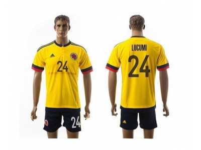 Colombia #24 Lucumi Home Soccer Country Jersey