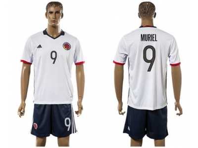 Colombia #9 Muriel Away Soccer Country Jersey