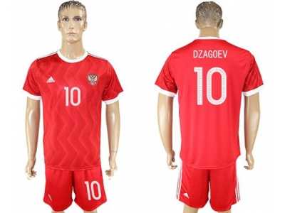 Russia #10 Dzagoev Federation Cup Home Soccer Country Jersey