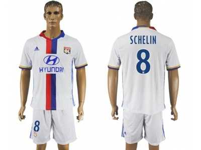 Lyon #8 Schelin Home Soccer Club Jersey