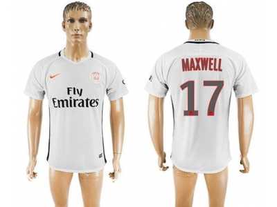 Paris Saint-Germain #17 Maxwell Sec Away Soccer Club Jersey1