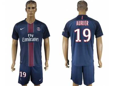 Paris Saint-Germain #19 Aurier Home Soccer Club Jersey4