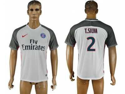 Paris Saint-Germain #2 T Silva Away Soccer Club Jersey1