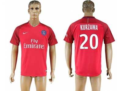 Paris Saint-Germain #20 Kurzawa Red Soccer Club Jersey1