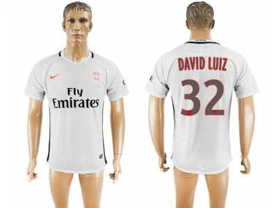 Paris Saint-Germain #32 David Luiz Sec Away Soccer Club Jersey