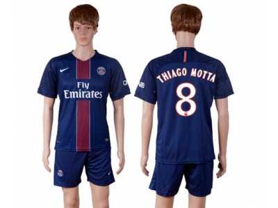 Paris Saint-Germain #8 Thiago Motta Home Soccer Club Jersey3