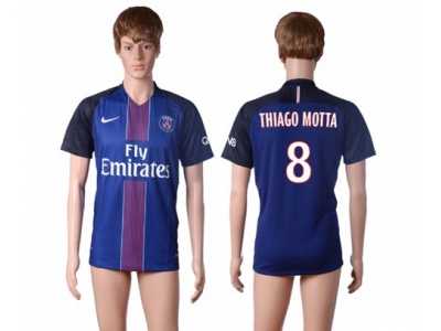 Paris Saint-Germain #8 Thiago Motta Home Soccer Club Jersey5