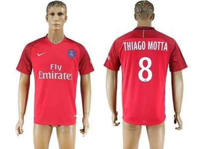 Paris Saint-Germain #8 Thiago Motta Red Soccer Club Jersey1