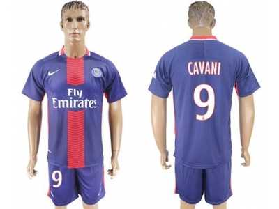 Paris Saint-Germain #9 Cavani Home Soccer Club Jersey2