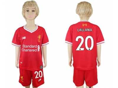 Liverpool #20 Lallana Red Home Kid Soccer Club Jersey1