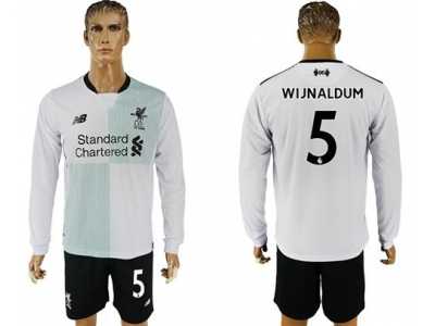 Liverpool #5 Wijnaldum Away Long Sleeves Soccer Club Jersey