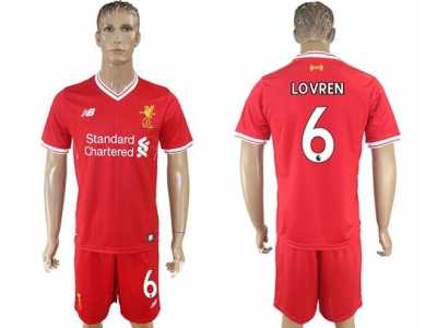 Liverpool #6 Lovren Red Home Soccer Club Jersey