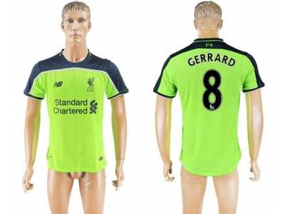 Liverpool #8 Gerrard Sec Away Soccer Club Jersey1