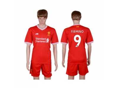 Liverpool #9 Firmino Red Home Soccer Club Jersey