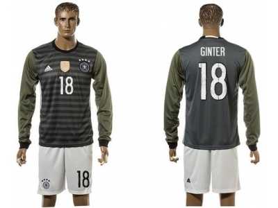 Germany #18 Ginter Away Long Sleeves Soccer Country Jersey