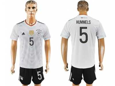Germany #5 Hummels White Home Soccer Country Jersey