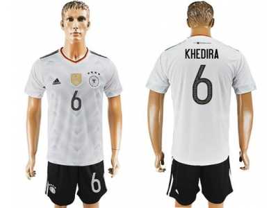 Germany #6 Khedira White Home Soccer Country Jersey