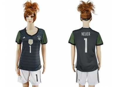 Women's Germany #1 Neuer Away Soccer Country Jersey