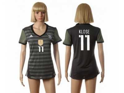 Women's Germany #11 Klose Away Soccer Country Jersey2