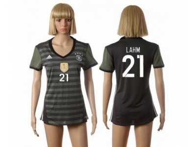 Women's Germany #21 Lahm Away Soccer Country Jersey