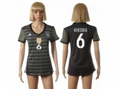 Women's Germany #6 Khedira Away Soccer Country Jersey2