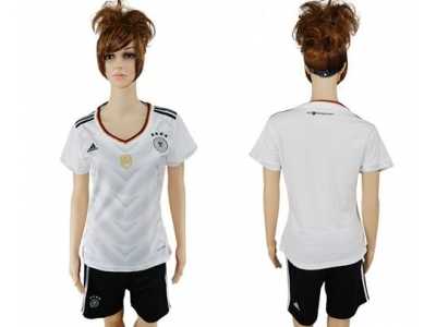 Women's Germany Blank White Home Soccer Country Jersey1