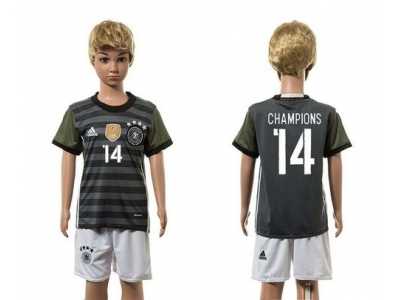 Germany #14 Champions Away Kid Soccer Country Jersey