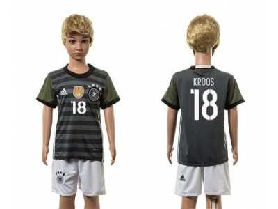 Germany #18 Kroos Away Kid Soccer Country Jersey