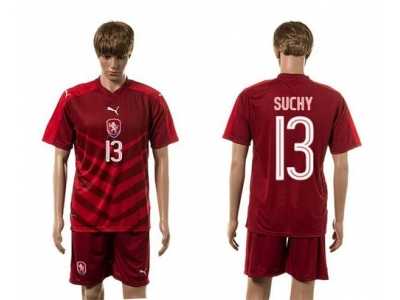 Czech #13 Suchy Red Home Soccer Country Jersey