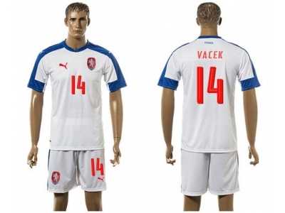 Czech #14 Vacek Away Soccer Country Jersey