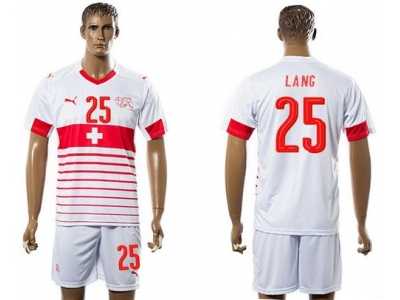 Switzerland #25 Lang Away Soccer Country Jersey