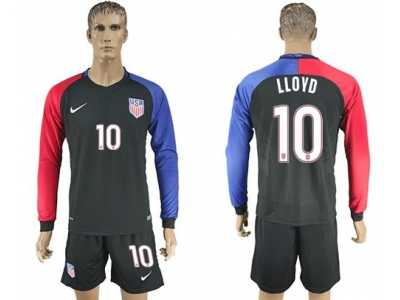 USA #10 LLOYD Away Long Sleeves Soccer Country Jersey1