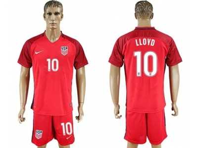 USA #10 Lloyd Away Soccer Country Jersey2
