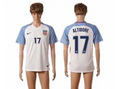 USA #17 Altidore Home Soccer Country Jersey1