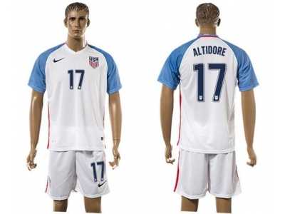 USA #17 Altidore Home Soccer Country Jersey2