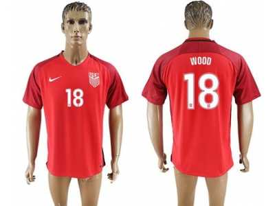 USA #18 Wood Away Soccer Country Jersey1