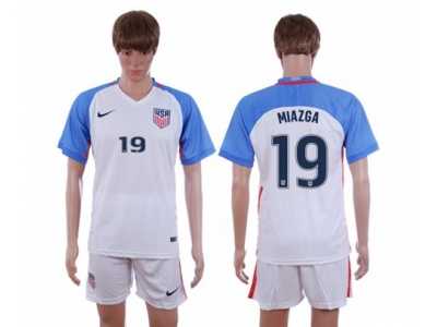 USA #19 Miazga Home Soccer Country Jersey