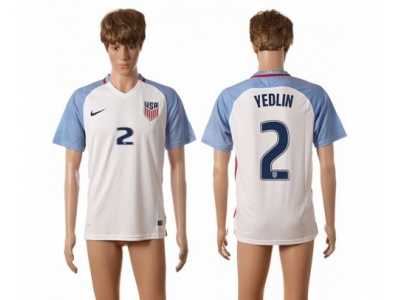 USA #2 Yedlin Home Soccer Country Jersey1