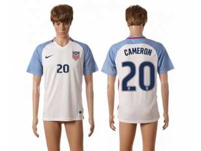 USA #20 Cameron Home Soccer Country Jersey23