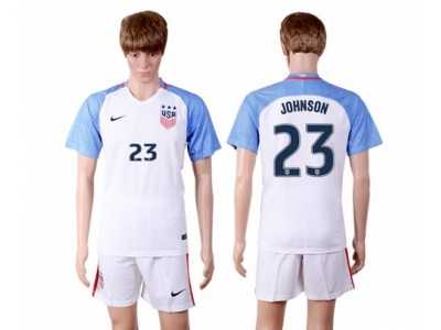 USA #23 Johnson Home(Three Star) Soccer Country Jersey