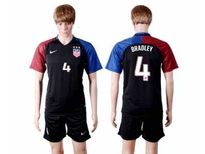 USA #4 Bradley Away(Three Star) Soccer Country Jersey