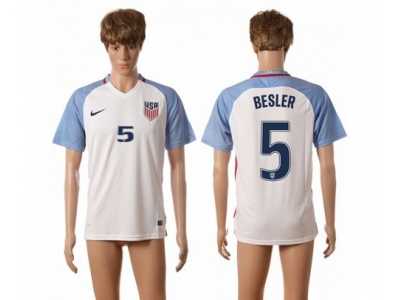 USA #5 Besler Home Soccer Country Jersey1